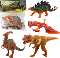 Sæt med dinosaurfigurer T‑Rex, Pteranodon, Stegosaurus og Parasaurolophus – 4 stk.