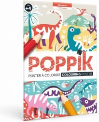 Farvelægningsplakat Dinosaurer