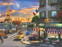 Ravensburger puslespil Solnedgang i Paris 2000 brikker