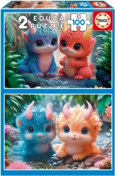 Educa Puslespil Søde monstre 2x100 brikker