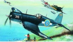 Plastikmodel af F4U-1 Corsair til samling