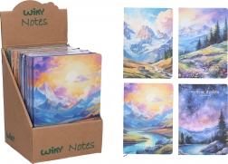 Linjeret notesbog 21 × 14,5 cm – Landskab, 80 sider