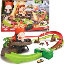 Dickie Toys racerbane Skull Volcano med lys og lyde + metalbil 1:64