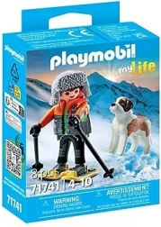Playmobil My Life skiløber med sanktbernhardshund