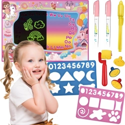 Woopie vandtegneunderlag 2-i-1 XXL 100 × 70 cm med lyseffekt