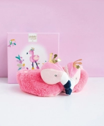 Gavesæt babytøfler flamingo 0–6 måneder