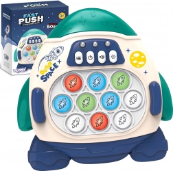 Elektronisk stressaflastende spil POP IT Raket blå