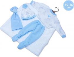 Llorens tøj til dukke New Born 35–36 cm, 3-delt sæt med tæppe