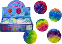 Lysende knibbe- og gyngende bold med fordybninger Farve 7 cm