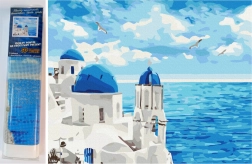 NORIMPEX diamantmaling skyer over Santorini 30 × 40 cm