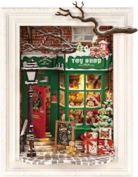 Rolife 3D træpuslespil Santas legetøjsbutik med LED-belysning