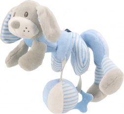 Plysset spiral til tremmeseng BABY MIX hund blå