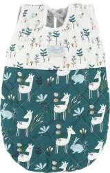 Sovepose til dukke 36–40 cm PETITCOLLIN, grøn-hvid