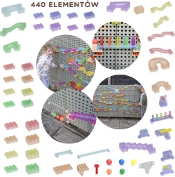 Masterkidz byggesæt kuglebane STEM-tavle 440 dele