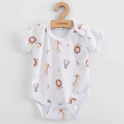 babybody med korte ærmer New Baby For Babies safari