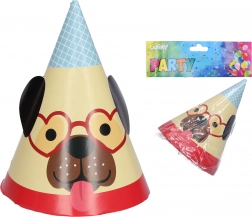 Partyhatte med hundemotiv 15 cm (6 stk)