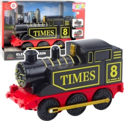 Elektrisk retro-lokomotiv med lys og lyde