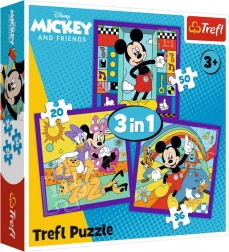Puslespil 3-i-1 Mickey Mouse og venner (20, 36, 50 brikker) Trefl