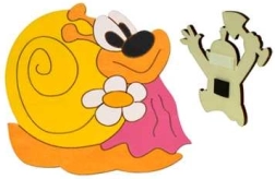 Træ dekoration magnet Snegle