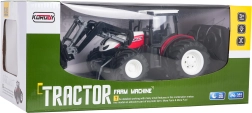 RC traktor med frontlæsser, rød 1:24