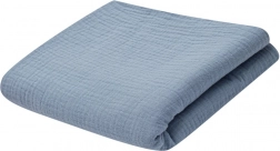 Musselinsbabytæppe 70 × 100 cm blå New Baby