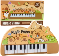 Mini børnepiano med capybara, 22 tangenter