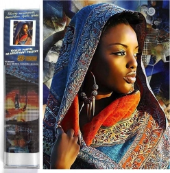 Diamond painting Tænksom pige 30x40 cm