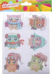 kreativt sæt diamant-klistermærker ugler
