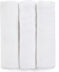 Bambus-musselinklude PETITE&MARS Moussy Total White 68 × 68 cm (3 stk)
