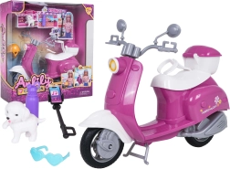 Scooter til dukker med tilbehør