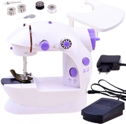 Mini symaskine med pedal og tilbehørssæt