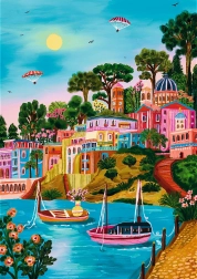 Puslespil TREFL Premium Plus kunstens farver: Syros, Grækenland, 1000 brikker