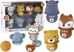 bowling med dyremotiver til småbørn – interaktiv sjov med bold