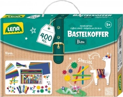 Lena kreativ kuffert til små gør-det-selv-børn, blå – 400 stk