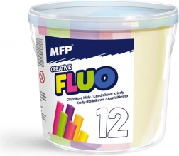 Fortovskridt i neon, runde, 12 stk., mix farver, spand