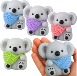 Antistress klemme-koala med strikket halstørklæde 8,5 cm