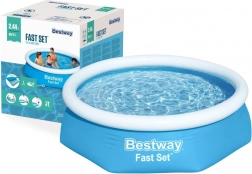 oppustelig pool med øvre kant 244 × 61 cm BESTWAY Fast Set