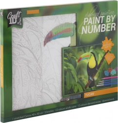Diamantmaleri Tukan 40x50 cm
