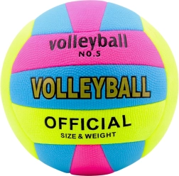 Farverig volleyball størrelse 5, diameter 20 cm