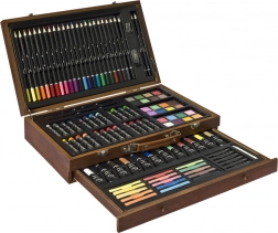 Maleresæt i træetui