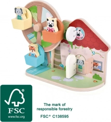 Træ-motoriklegetøj med pariserhjul Junglevenner small foot