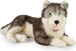 Plys hund husky liggende 60 cm ECO‑FRIENDLY fra RAPPA