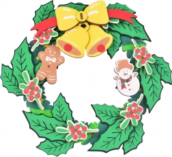 Woodcraft træ 3D-puslespil julekrans