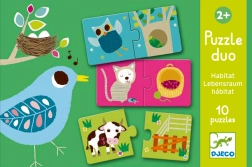 DJECO Dyre Huse puslespil 12x2 brikker