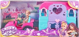 Dukke SPARKLE GIRLZ med jeep og campingvogn 26,5 cm
