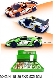 LAEVEGOS metal sportsbilmodel med åbningsbare døre og træk-op drift