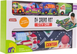 Blød legeområde By med 4 små biler