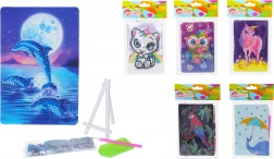 kreativt sæt diamond painting 10 × 15 cm med stander