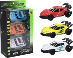 Sæt med metalbiler 11 cm – 3 stk., friktionstræk