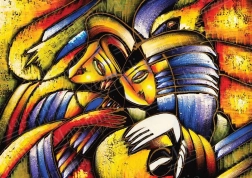 Puslespil abstrakt ansigt 1000 brikker